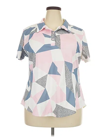Pre-owned Unbranded Short Sleeve Blouse In Pink