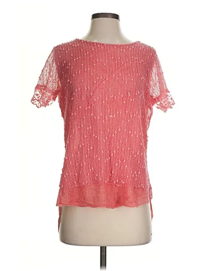 Pre-owned Unbranded Short Sleeve Blouse In Pink