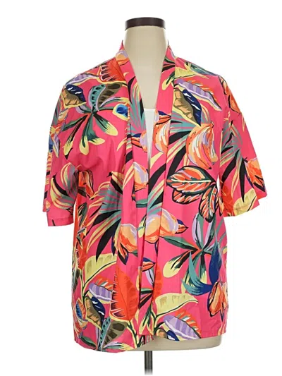 Pre-owned Unbranded Short Sleeve Blouse In Pink