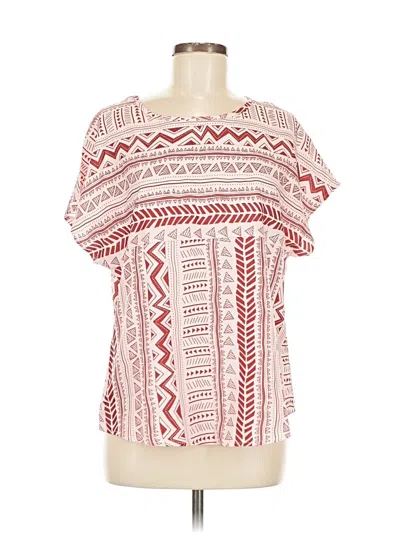 Pre-owned Unbranded Short Sleeve Blouse In Red