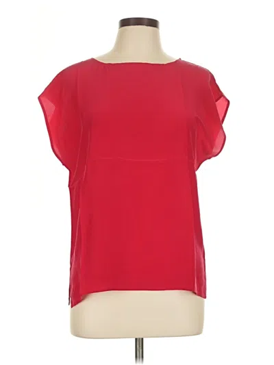 Pre-owned Unbranded Short Sleeve Blouse In Red