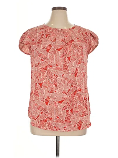 Pre-owned Unbranded Short Sleeve Blouse In Red