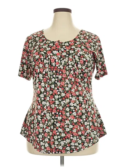 Pre-owned Unbranded Short Sleeve Blouse In Red