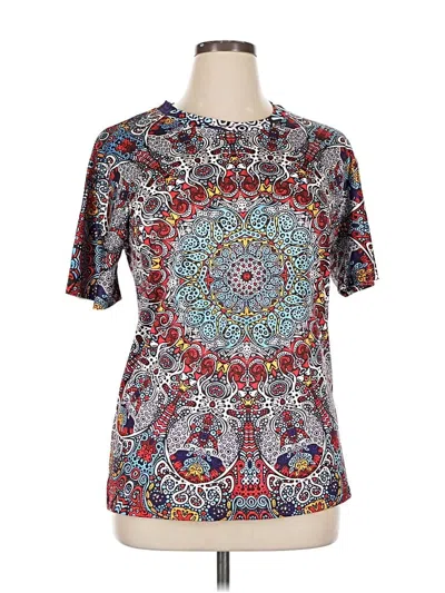 Pre-owned Unbranded Short Sleeve Blouse In Silver
