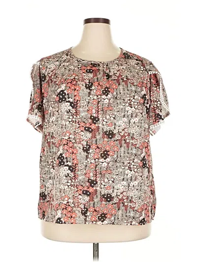 Pre-owned Unbranded Short Sleeve Blouse In Silver
