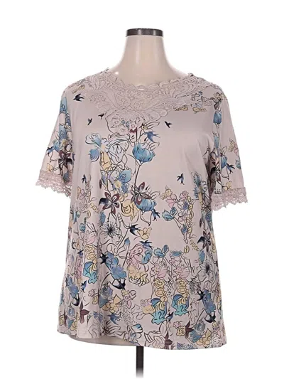 Pre-owned Unbranded Short Sleeve Blouse In Silver