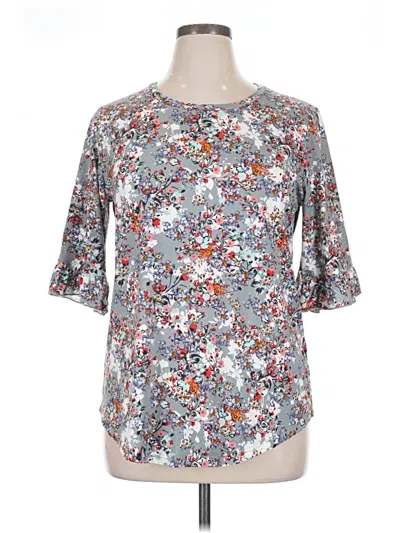 Pre-owned Unbranded Short Sleeve Blouse In Silver