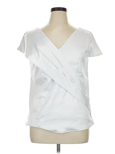 Pre-owned Unbranded Short Sleeve Blouse In Silver