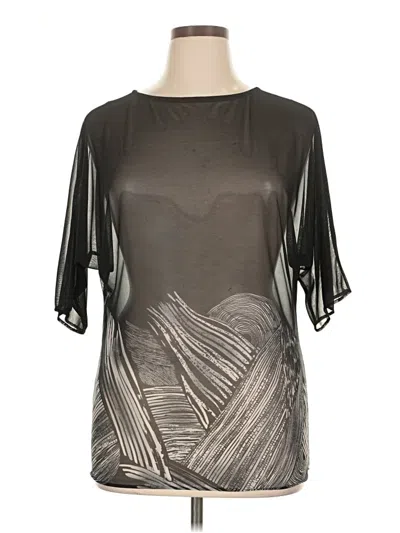 Pre-owned Unbranded Short Sleeve Blouse In Silver