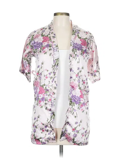Pre-owned Unbranded Short Sleeve Blouse In White