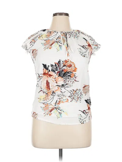 Pre-owned Unbranded Short Sleeve Blouse In White