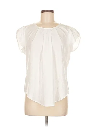 Pre-owned Unbranded Short Sleeve Blouse In White