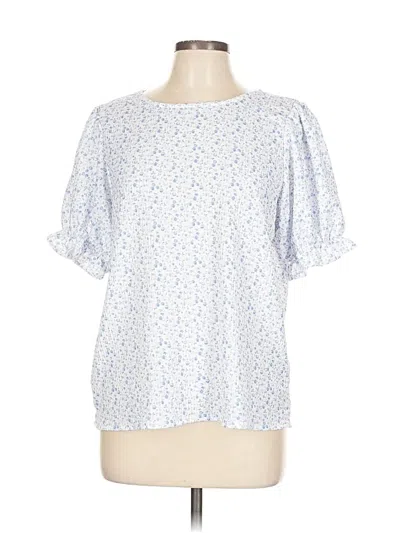 Pre-owned Unbranded Short Sleeve Blouse In White