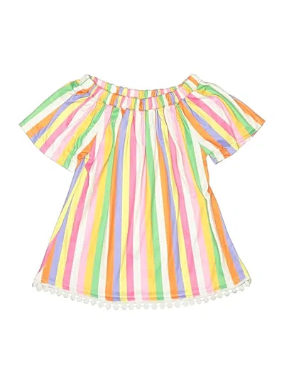 Pre-owned Unbranded Kids' Short Sleeve Blouse In White