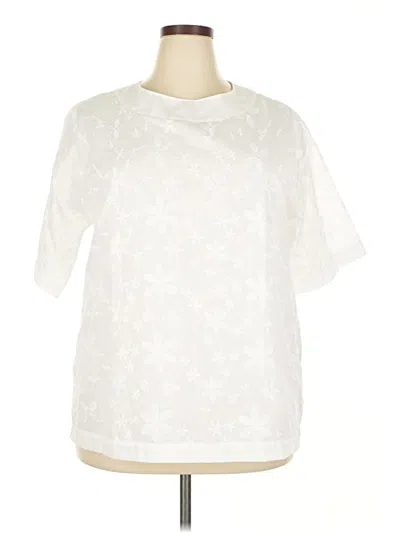 Pre-owned Unbranded Short Sleeve Blouse In White