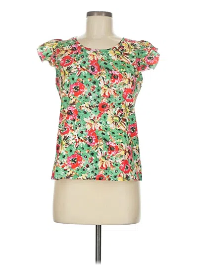 Pre-owned Unbranded Short Sleeve Blouse In White