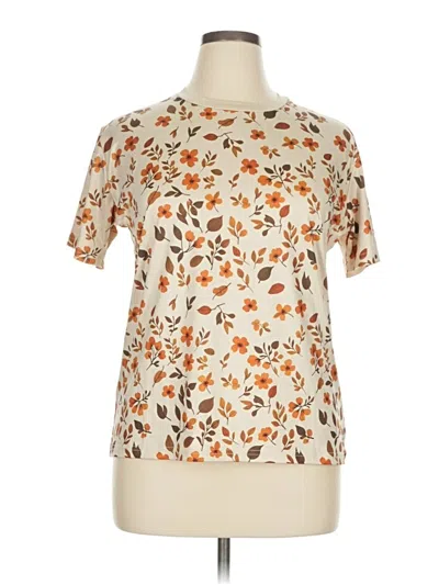 Pre-owned Unbranded Short Sleeve Blouse In White