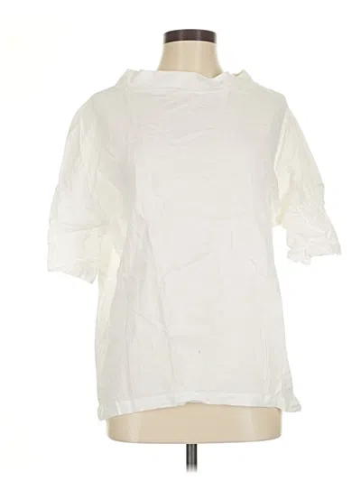 Pre-owned Unbranded Short Sleeve Blouse In White