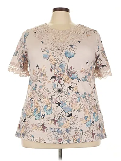 Pre-owned Unbranded Short Sleeve Blouse In White