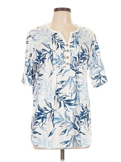 Pre-owned Unbranded Short Sleeve Blouse In White
