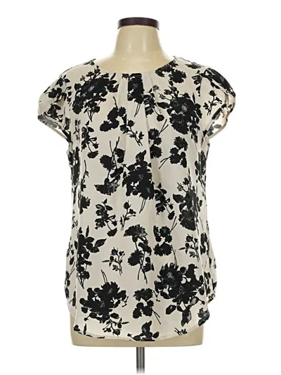 Pre-owned Unbranded Short Sleeve Blouse In White