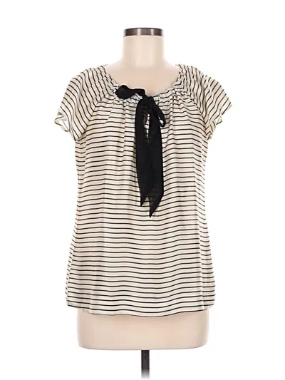 Pre-owned Unbranded Short Sleeve Blouse In White