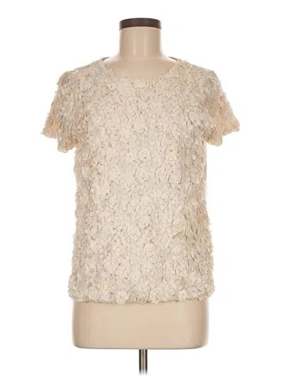 Pre-owned Unbranded Short Sleeve Blouse In White