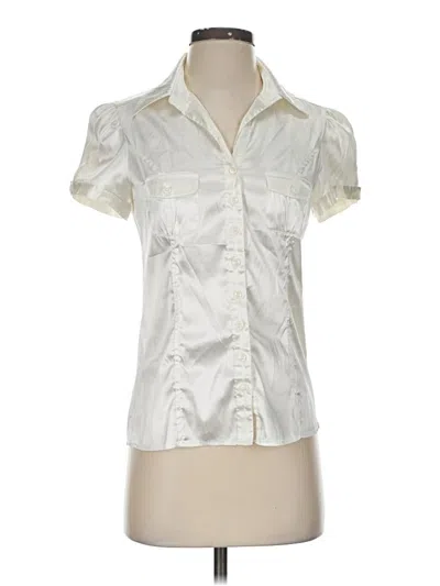 Pre-owned Unbranded Short Sleeve Blouse In White