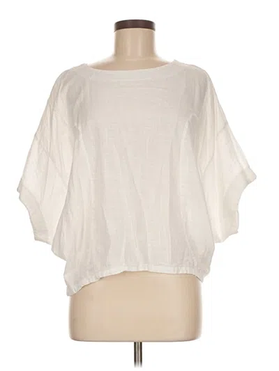 Pre-owned Unbranded Short Sleeve Blouse In White
