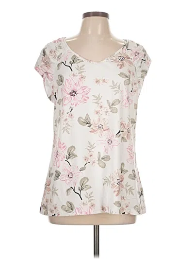 Pre-owned Unbranded Short Sleeve Blouse In White