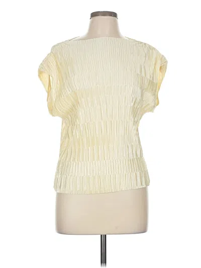 Pre-owned Unbranded Short Sleeve Blouse In Yellow