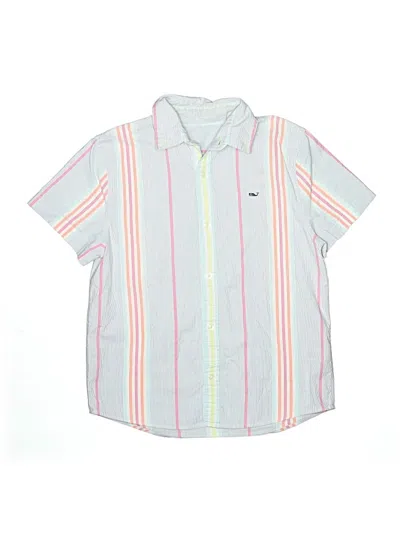 Pre-owned Unbranded Kids' Short Sleeve Button Down Shirt In Blue