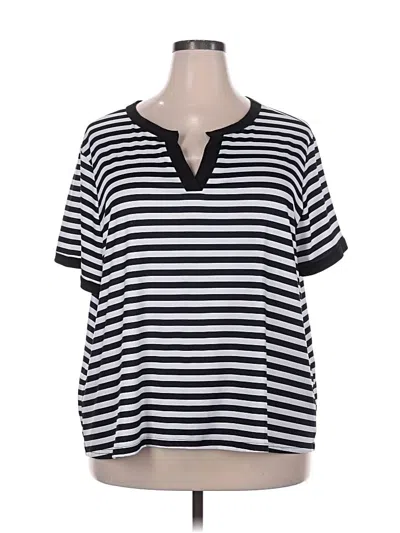 Pre-owned Unbranded Short Sleeve Henley Shirt In Black
