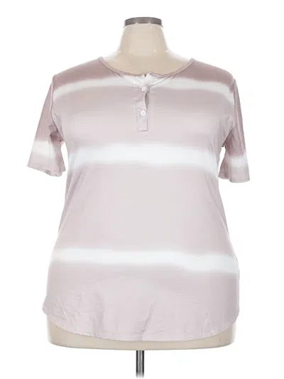Pre-owned Unbranded Short Sleeve Henley Shirt In Silver