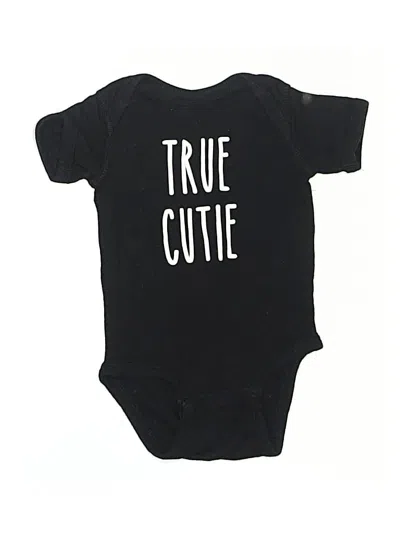 Pre-owned Unbranded Babies' Short Sleeve Onesie In Black