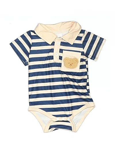 Pre-owned Unbranded Babies' Short Sleeve Onesie In Blue