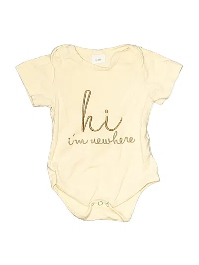 Pre-owned Unbranded Babies' Short Sleeve Onesie In Gold