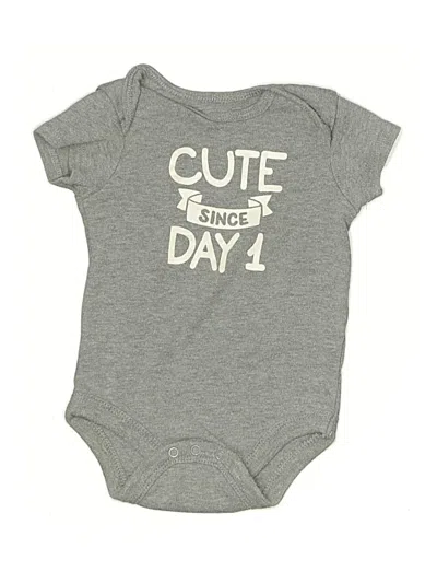 Pre-owned Unbranded Babies' Short Sleeve Onesie In Gray