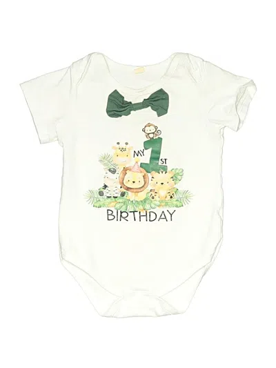 Pre-owned Unbranded Kids' Short Sleeve Onesie In Green