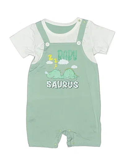 Pre-owned Unbranded Babies' Short Sleeve Onesie In Green
