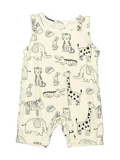 Pre-owned Unbranded Babies' Short Sleeve Onesie In Ivory