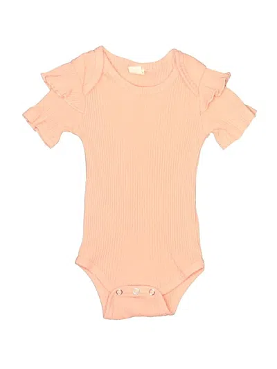 Pre-owned Unbranded Kids' Short Sleeve Onesie In Pink