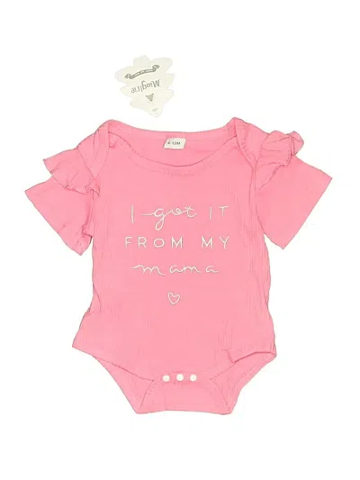 Pre-owned Unbranded Babies' Short Sleeve Onesie In Pink