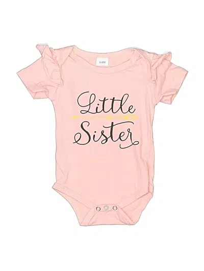 Pre-owned Unbranded Babies' Short Sleeve Onesie In Pink