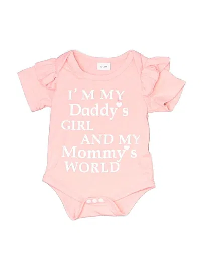 Pre-owned Unbranded Babies' Short Sleeve Onesie In Pink