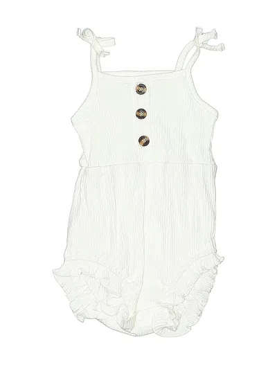 Pre-owned Unbranded Kids' Short Sleeve Onesie In White