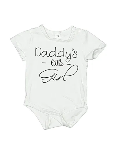 Pre-owned Unbranded Kids' Short Sleeve Onesie In White