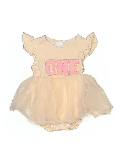 Pre-owned Unbranded Babies' Short Sleeve Onesie In White