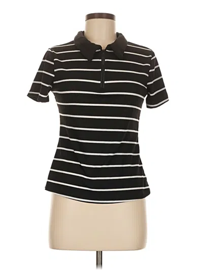 Pre-owned Unbranded Short Sleeve Polo Shirt In Black