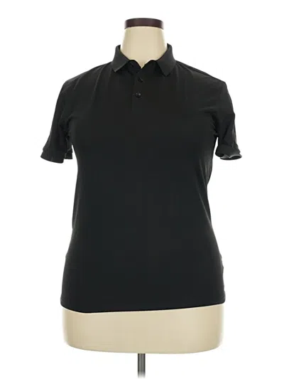 Pre-owned Unbranded Short Sleeve Polo Shirt In Black